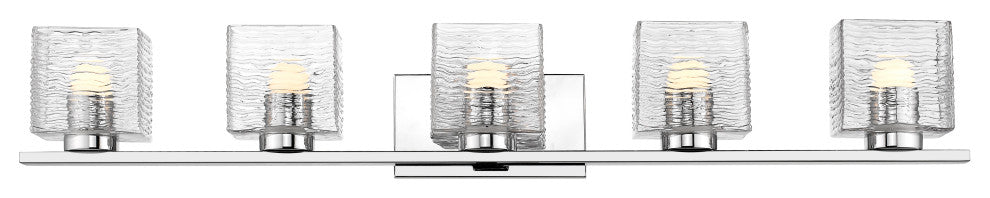 Zlite 336-5V-CH-LED 5-Light Vanity, Clear