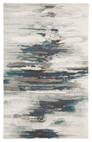 Jaipur Living Ryenn Handmade Abstract Teal and Gray Area Rug 10'x14'