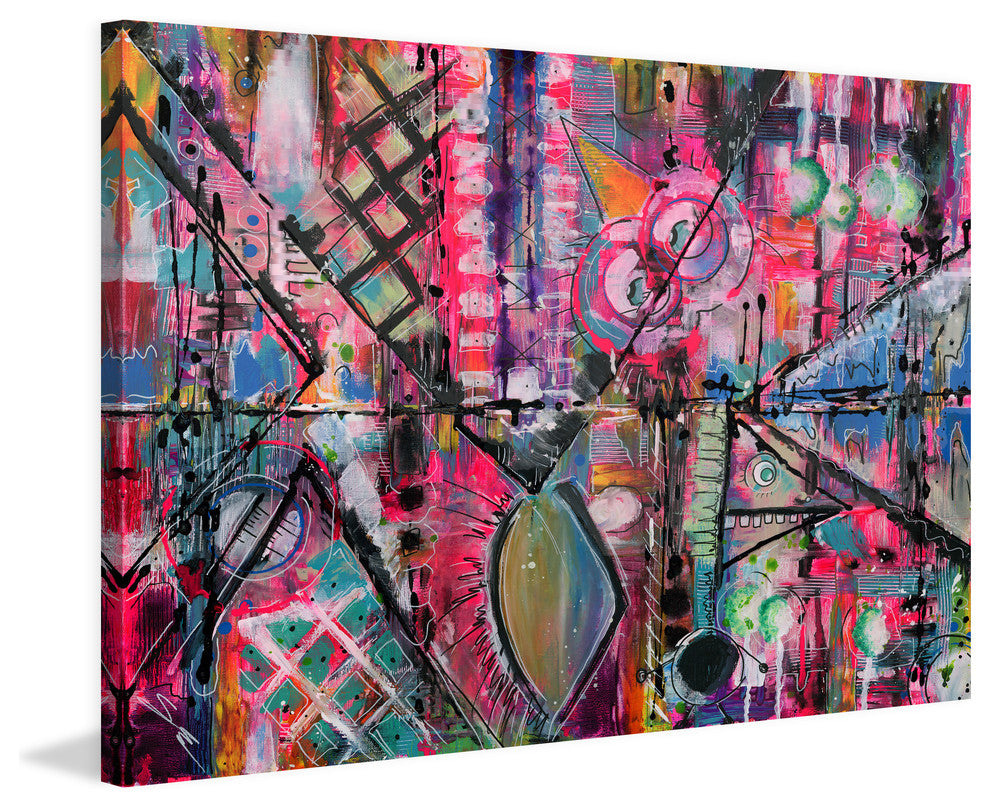 Marmont Hill, "Monster Mash" by Sloane Kady Print on Wrapped Canvas, 18x12