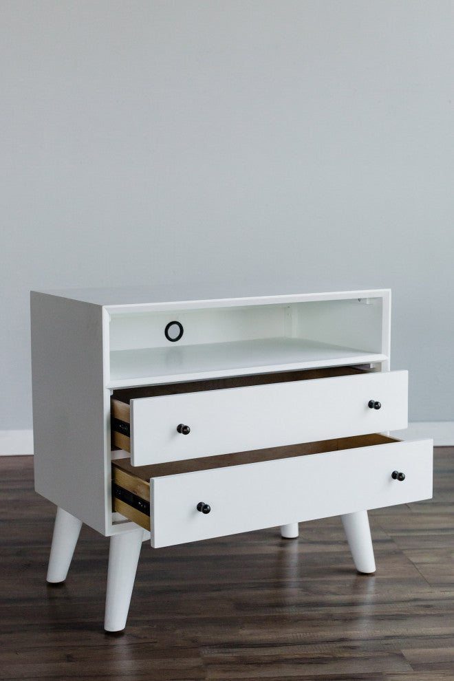 Flynn Large Nightstand, Gray