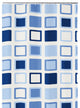 PVC Free Shower Curtain, Clipper, Azure Blue