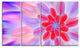 Dance of Fractal Pink Petals, Abstract Wall Art Canvas, 48"x28", 4 Panels