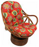 48"X24" Patterned Outdoor Swivel Rocker Cushion, Farrington Terrace Grenadine