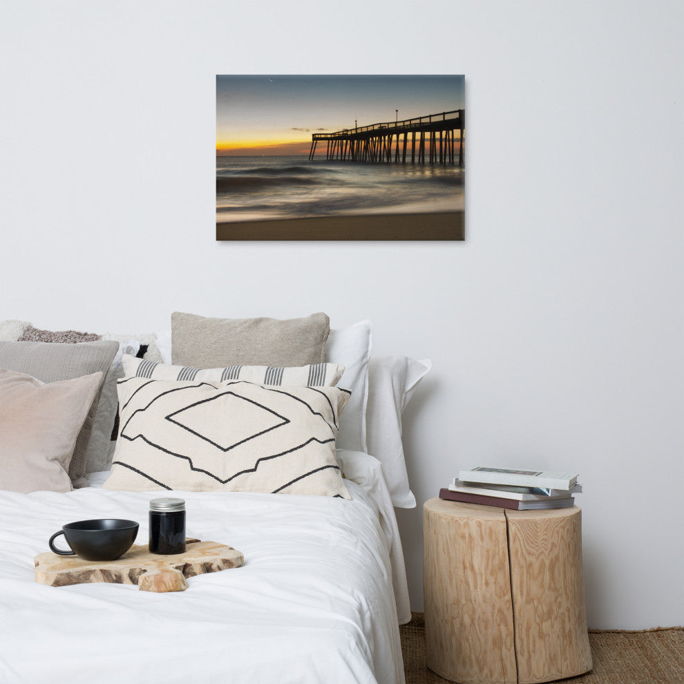 Motion of the Ocean Coastal Landscape Photo Canvas Wall Art Print, 24" X 36"