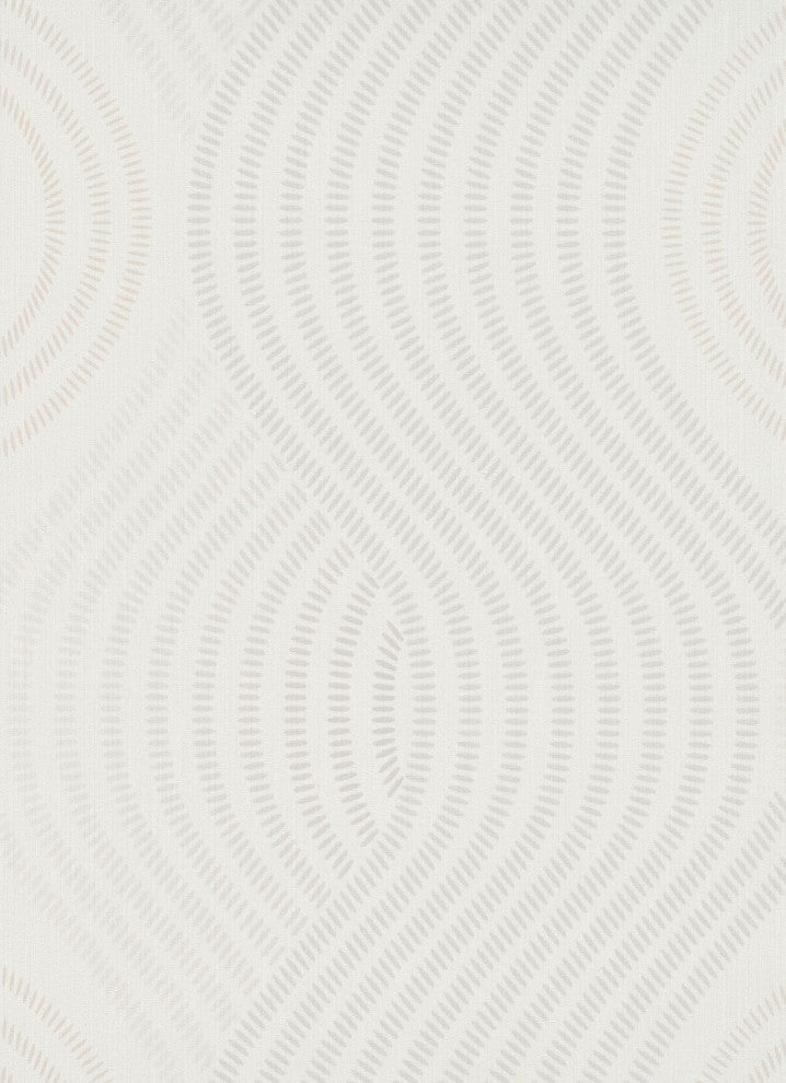 Geometric Modern Textured Wallpaper, Figures, Small Dots, White Gold, 1 Roll