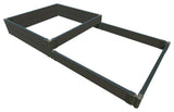 Weathered Wood Raised Garden Bed Terraced 4'x8'x11", 2" Profile