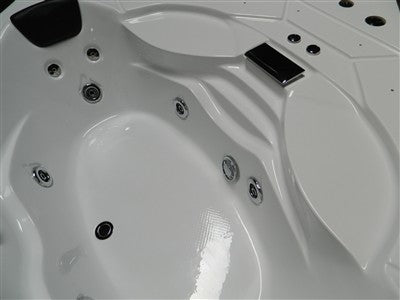 Steam Shower With Jetted Tub, Blue Glass, 63"x63"x85"