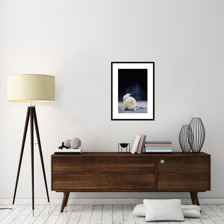 "Polar Bear (Powdered Sugar)" Framed Digital Print by Dina Belenko, 24x32"