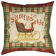 Laural Home Santa's Ride 18" X 18" Indoor Decorative Pillow