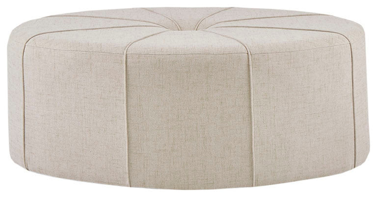 Madison Park Ferris Oval Ottoman, Cream