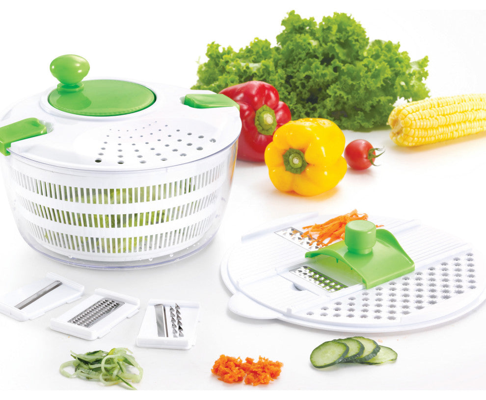 Multi-Functional Salad Spinner Mandoline Set, Salad Drainer and Vegetable Dryer