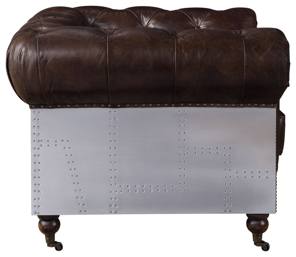 Aberdeen Chair, Vintage Brown Top Grain Leather