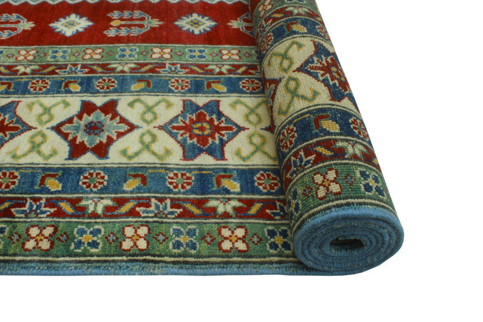 Kazak Tiger Lt. Blue/Ivory Rug, 8'4 x 11'3