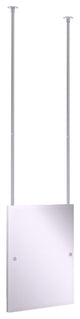 Frameless Rectangle Ceiling Hung Mirror, Satin Chrome