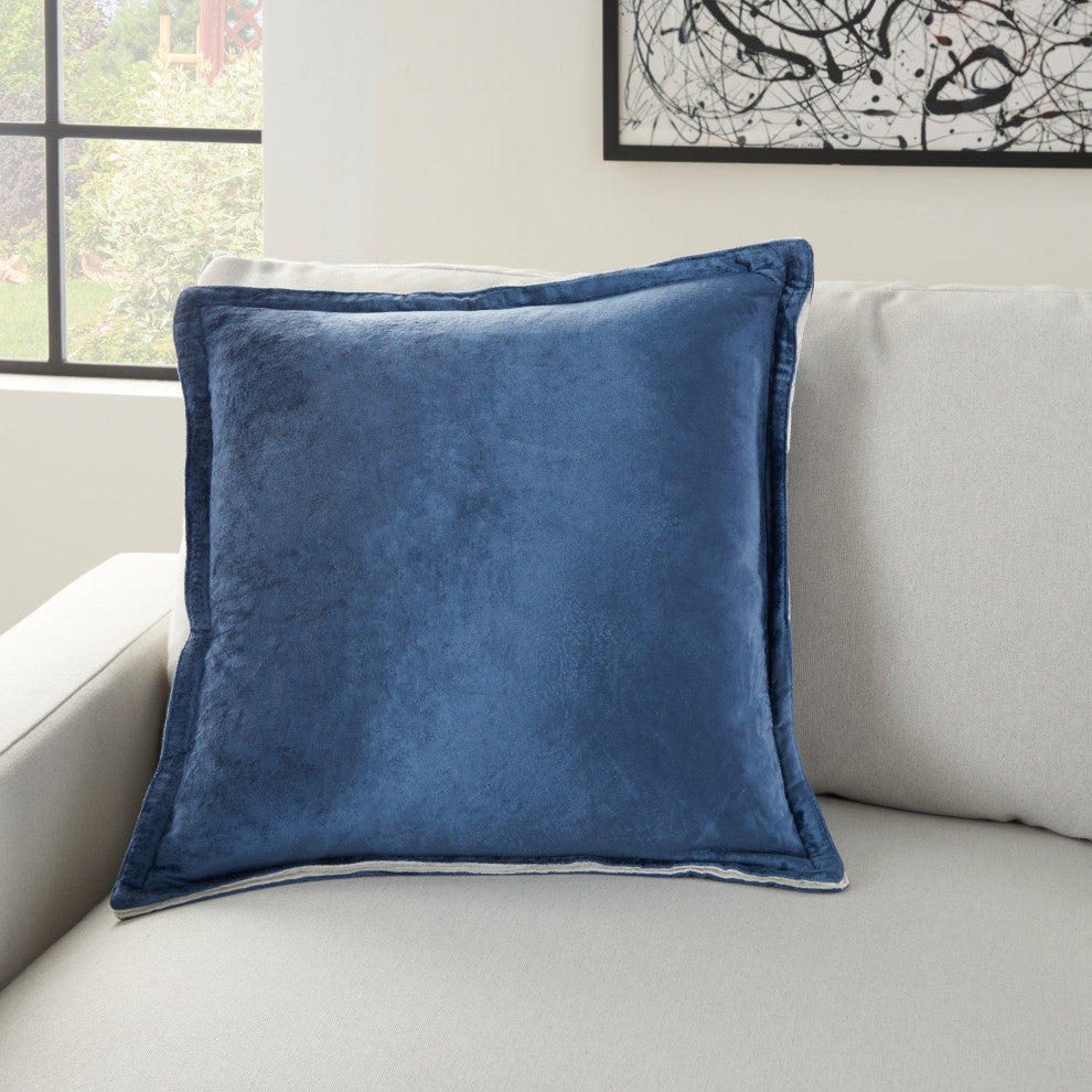 Mina Victory RC990 Throw Pillow, Blue, 20" X 20"