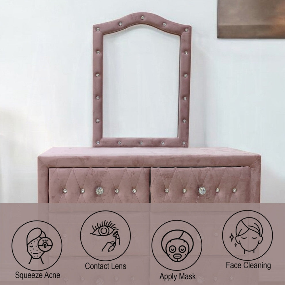 ACME Reggie Mirror, Pink Fabric
