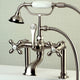 Aqua Vintage Deck Mount Clawfoot Tub Faucet, Brushed Nickel