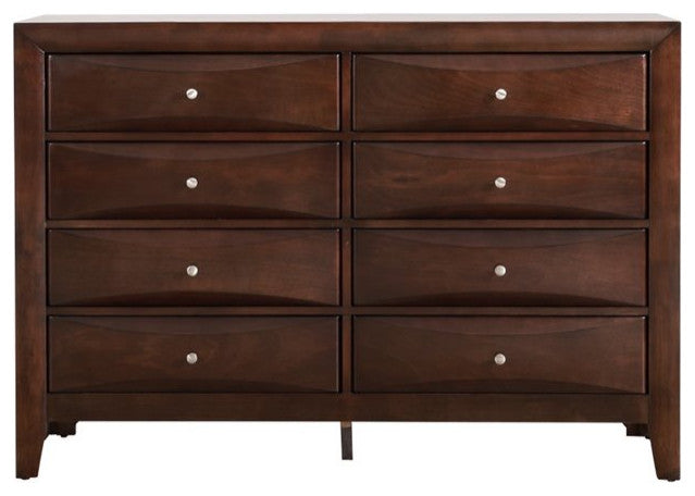 Glory Furniture Marilla 8 Drawer Dresser in Cappuccino