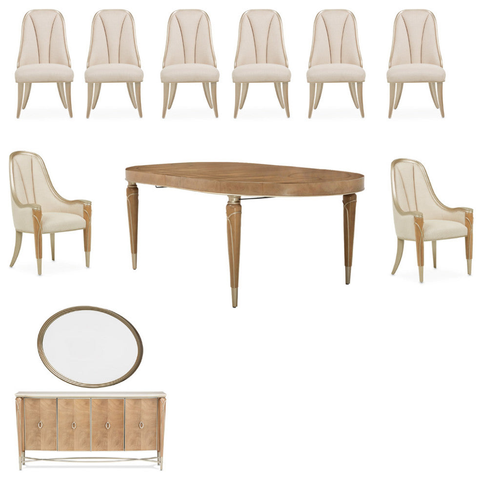 AICO Furniture Villa Cherie 11 Piece Dining Room Set