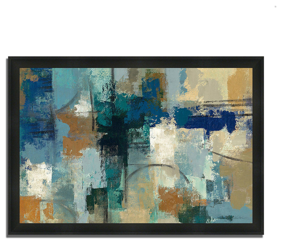 "Jasper Lagoon" By Silvia Vassileva, Framed Painting Print, Ready To Hang