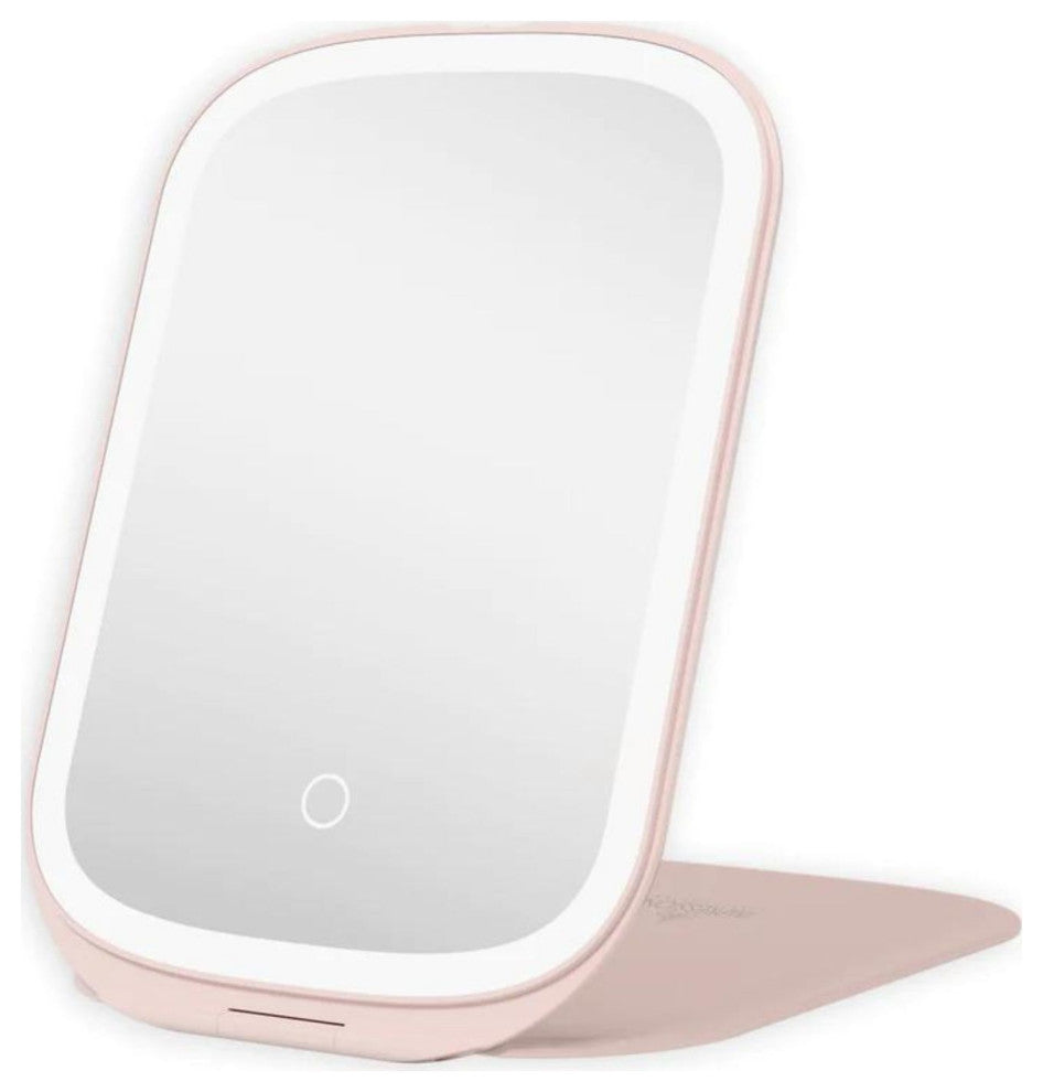 Lucent Compact Lighted Travel Makeup Mirror, Pink