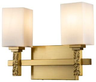 Jack 2 Light Bath Bar in Aged Brass