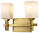 Jack 2 Light Bath Bar in Aged Brass