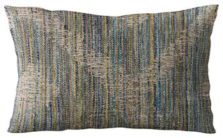 Plutus Blue Diamond Jacquard Luxury Throw Pillow, 20"x36"