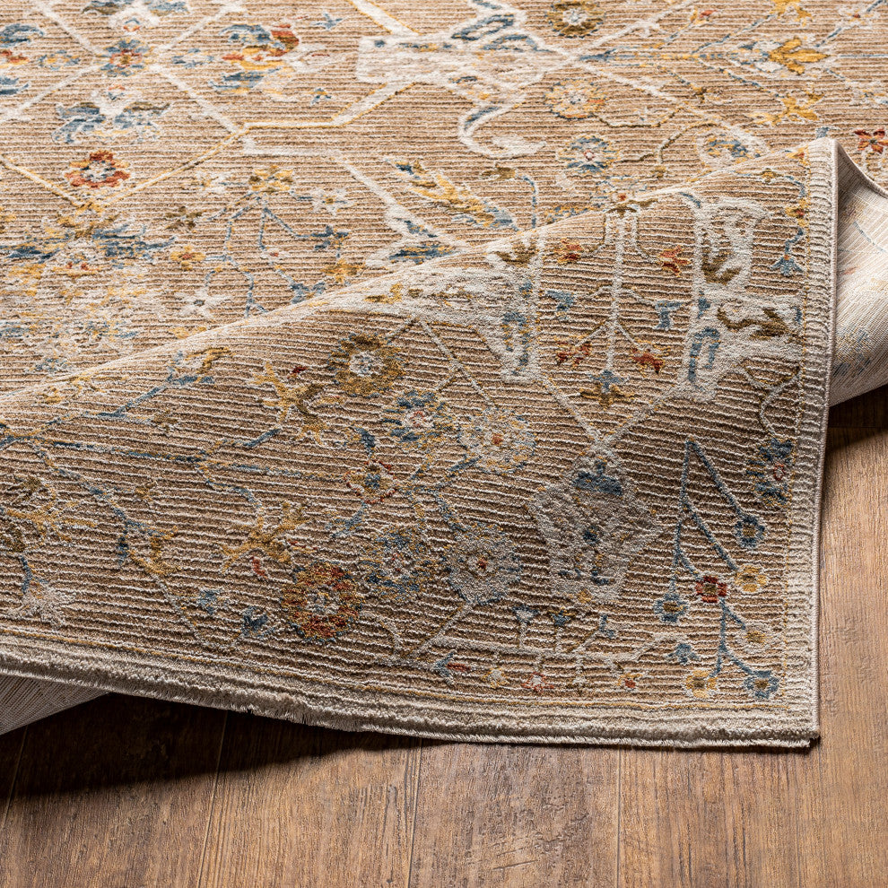 Reina REN-2300 Tan Machine Woven 5' x 7'5" Rug