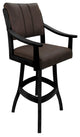 Swivel Counter Wood Bar Stool Casa on S-Base, Northwest Whiskey - Black, 34"