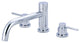 Motegi Two Handle Roman Tub Set, Polished Chrome