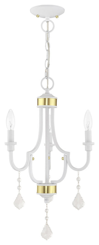 Transitional Mini Chandelier, White