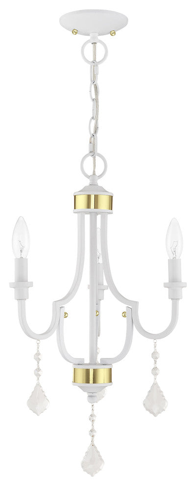 Transitional Mini Chandelier, White