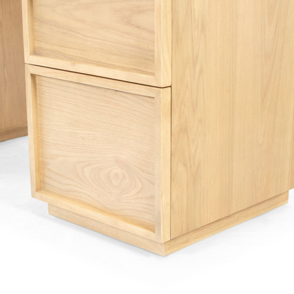Safavieh Couture Zeus 7 Drawer Wood Desk, Natural