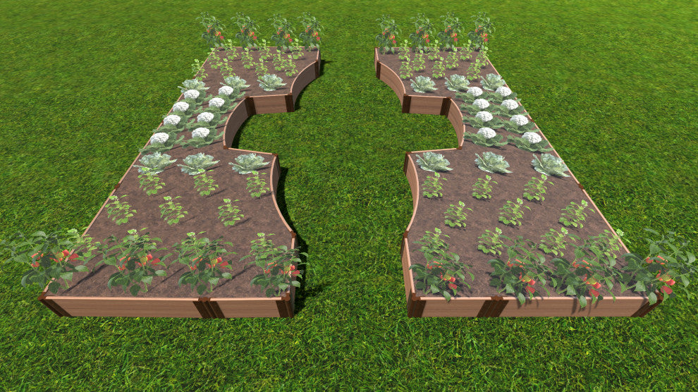Classic Sienna 'Walk-Through Inner Roboto' - 14' X 16' X 11" Raised Garden Bed -