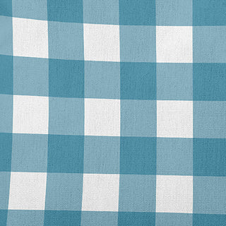 Gingham Plaid Indoor/Outdoor Throw Pillow, Unreal Teal, 18"x18"