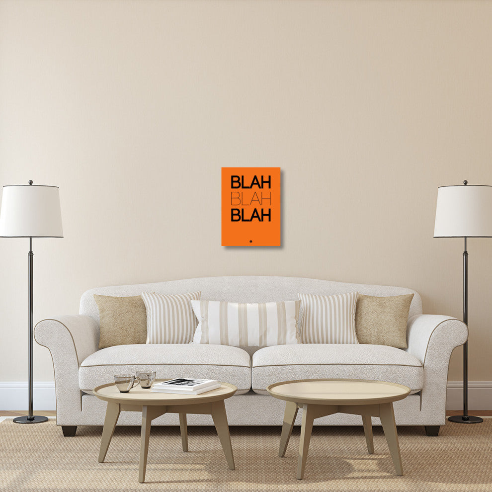 "BLAH BLAH BLAH Orange" Poster Fine Art Print