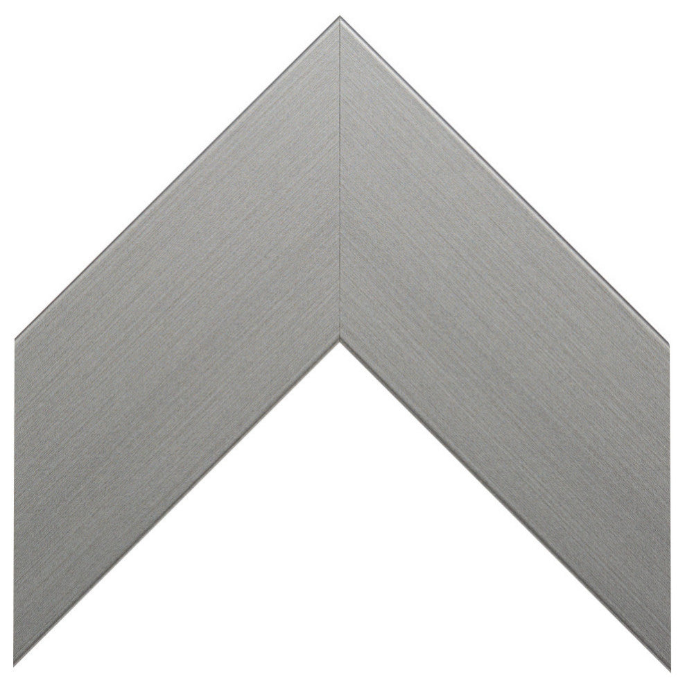 Pendleton Framed Wall Mirror, Satin Nickel, 22"x30"