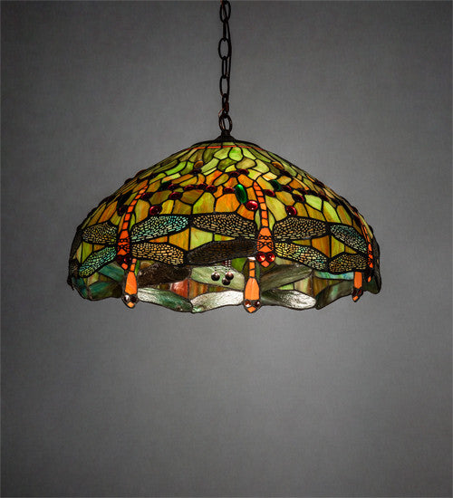 20 Wide Tiffany Hanginghead Dragonfly Pendant