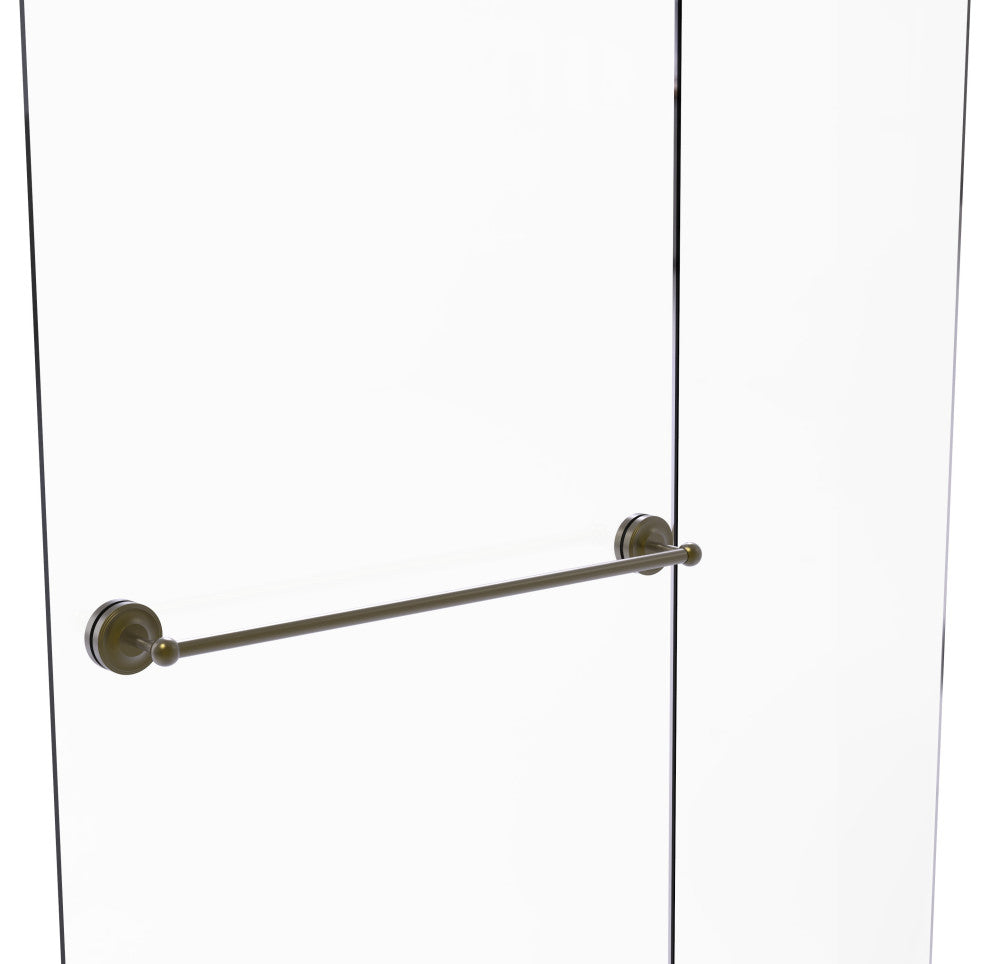 Prestige Regal 30" Shower Door Towel Bar, Antique Brass