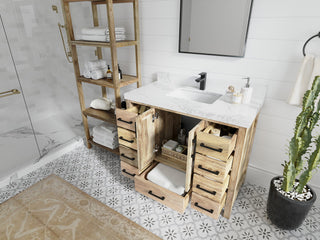 Malibu Mango 42 Single Sink Bath Vanity in White Washed 2" White Quartz