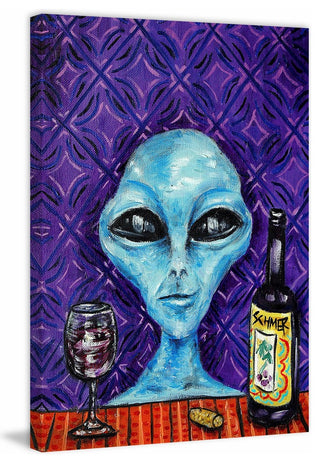 "Alien Wine" Painting Print on Wrapped Canvas, 20"x30"