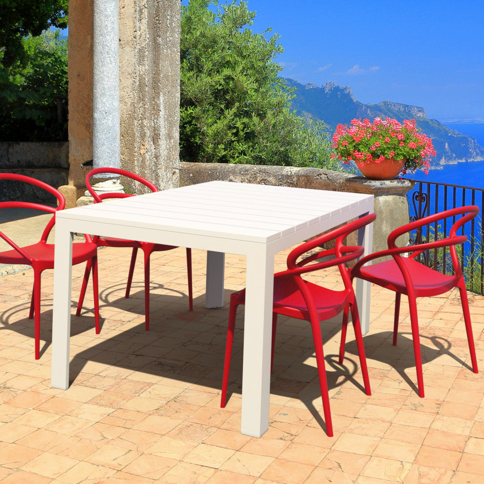 Atlantic Dining Table 55, 83" Extendable White
