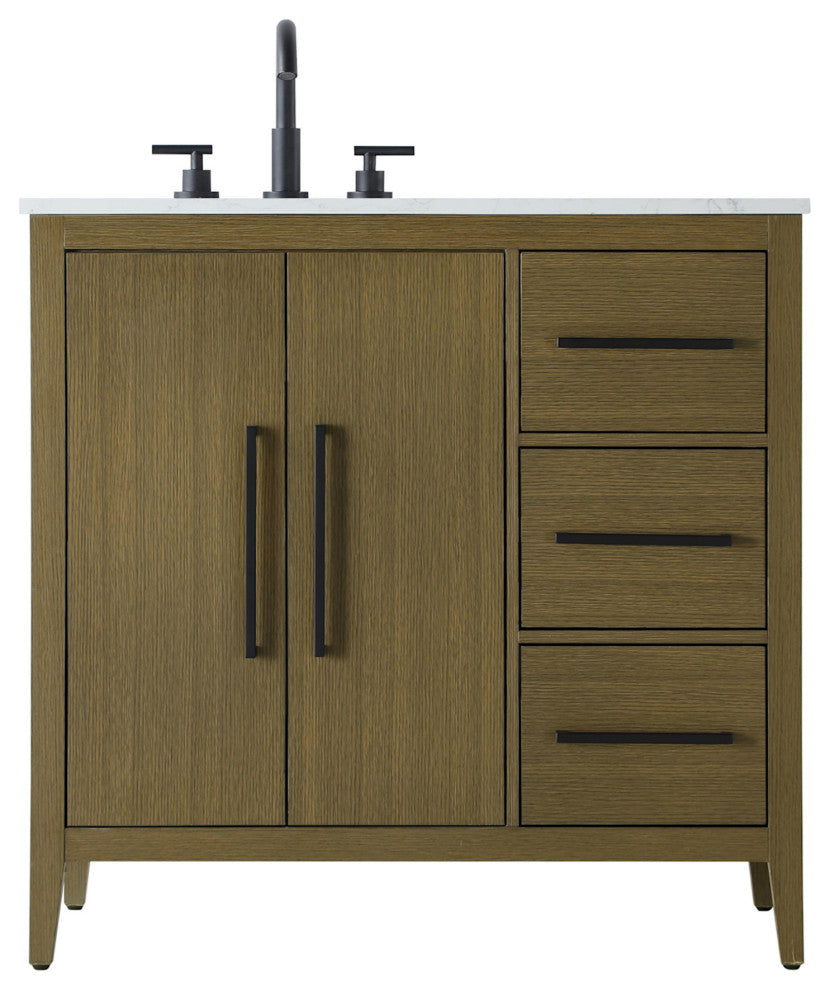 Elegant Lighting VF29336 Millie 36" - Chestnut Brown