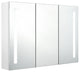 vidaXL Bathroom Cabinet Medicine Cabinet Mirrored Bathroom Vanity Shining White