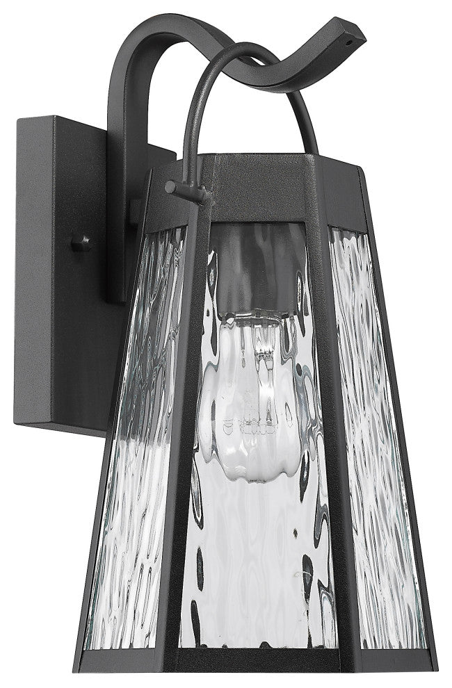 CHLOE Lighting ALEXA 1-Light Textured Black Outdoor Wall Sconce 12"