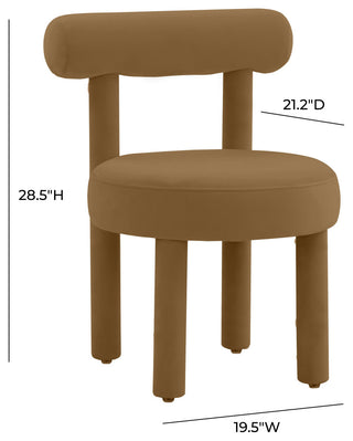 TOV Furniture Carmel Cognac Velvet Chair