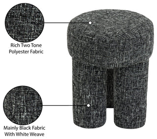 Larson Polyester Upholstered Ottoman/Stool, Black