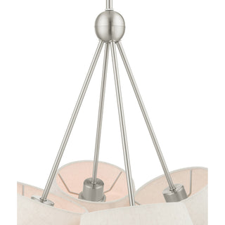 Livex Lighting Prato 4 Light Brushed Nickel Chandelier