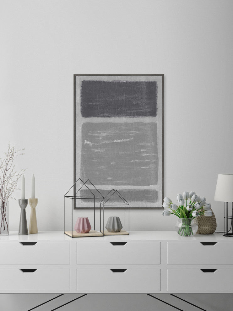"Justified End" Floater Framed Painting Print on Canvas, 12x18